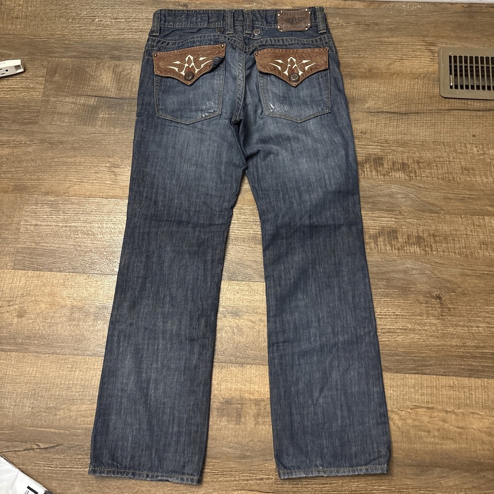 Affliction Black Premium Cooper Relaxed Boot 33 Long Jeans Fits 34x34 Embelish